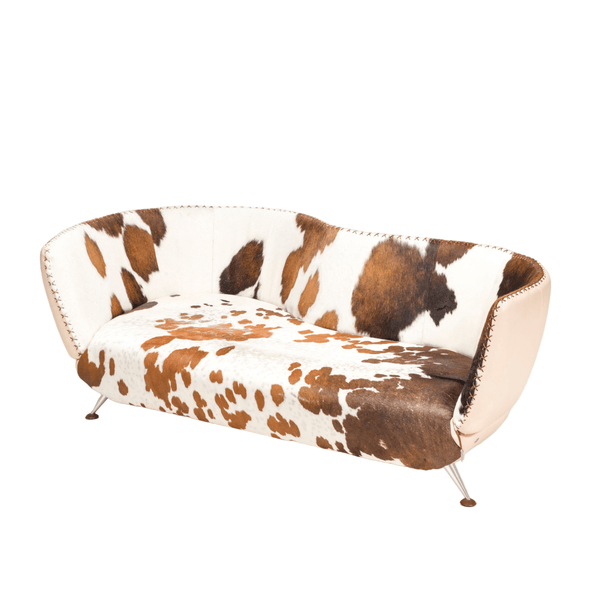 De Sede DS - 102 Leather Pony Hide Three Seater Curved Sofa By Mathias Hoffmann @ REHAUS