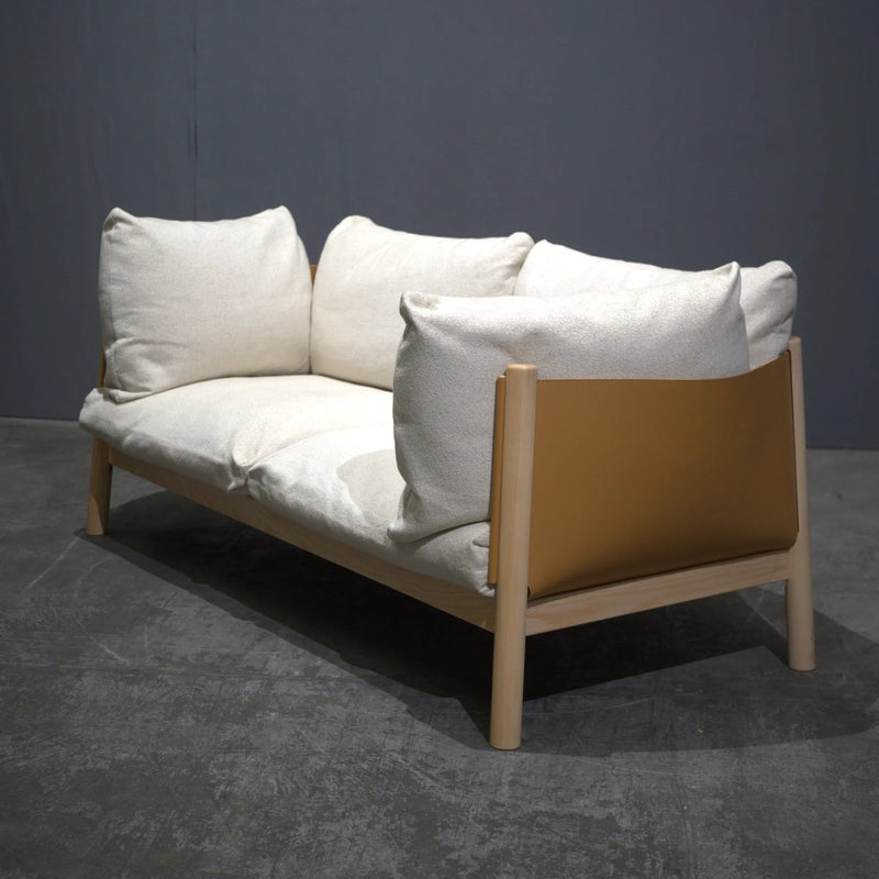 DePadova Yak Two Seater Sofa with Leather Arms and Back by Paolo Lucidi and Luca Pevere - REHAUS - DePadova