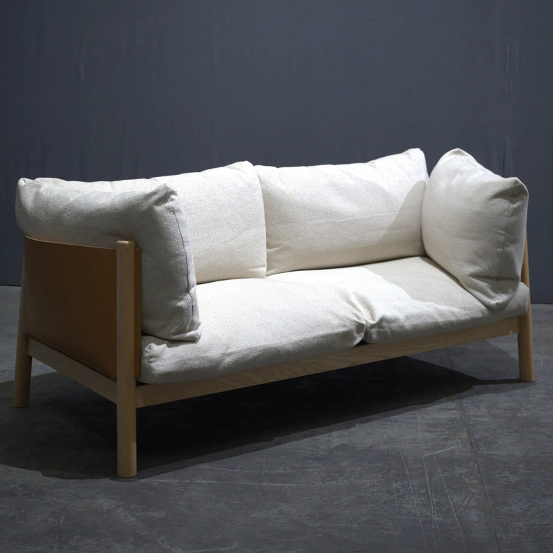 DePadova Yak Two Seater Sofa with Leather Arms and Back by Paolo Lucidi and Luca Pevere - REHAUS - DePadova