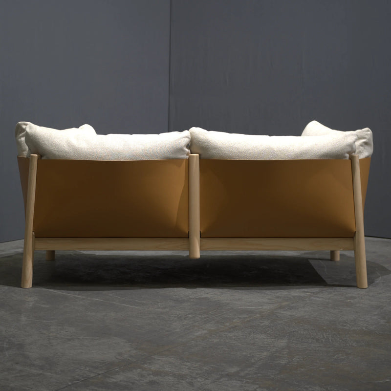 DePadova Yak Two Seater Sofa with Leather Arms and Back by Paolo Lucidi and Luca Pevere - REHAUS - DePadova