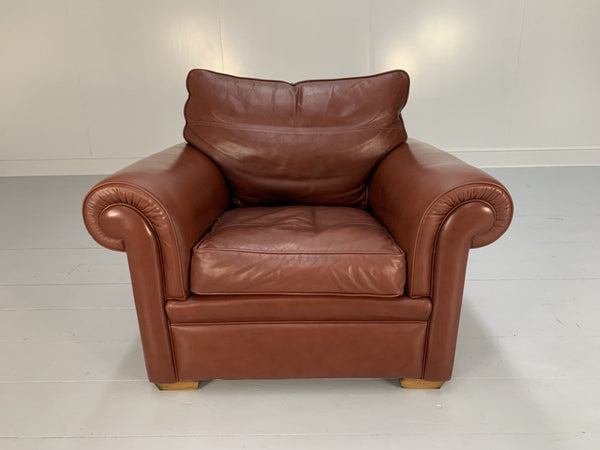Duresta Garrick Sofa & 2 Armchair Suite - In Tan Brown Niven Leather @ REHAUS