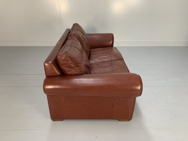 Duresta Garrick Sofa & 2 Armchair Suite - In Tan Brown Niven Leather @ REHAUS
