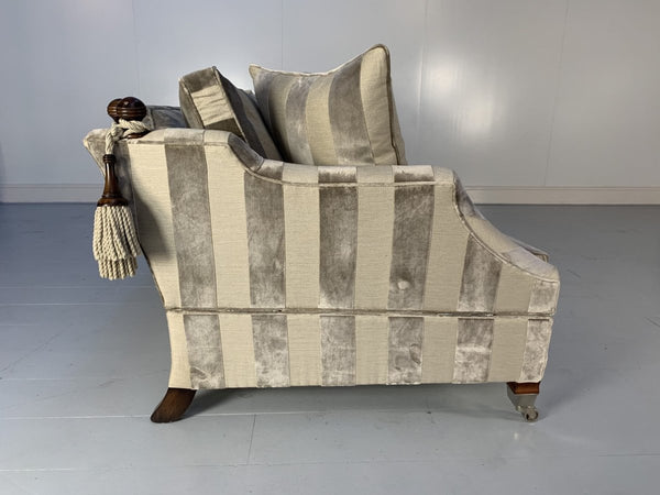 Duresta Hornblower Sofa & 2 Horatio Armchair Suite - In Silver Stripe Velvet @ REHAUS