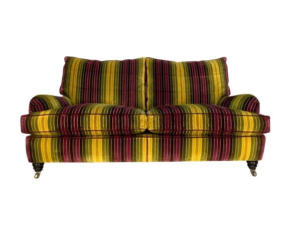 Duresta Lansdowne 2 - Seat Sofa - In Velluti Stripe Velvet Fabric @ REHAUS