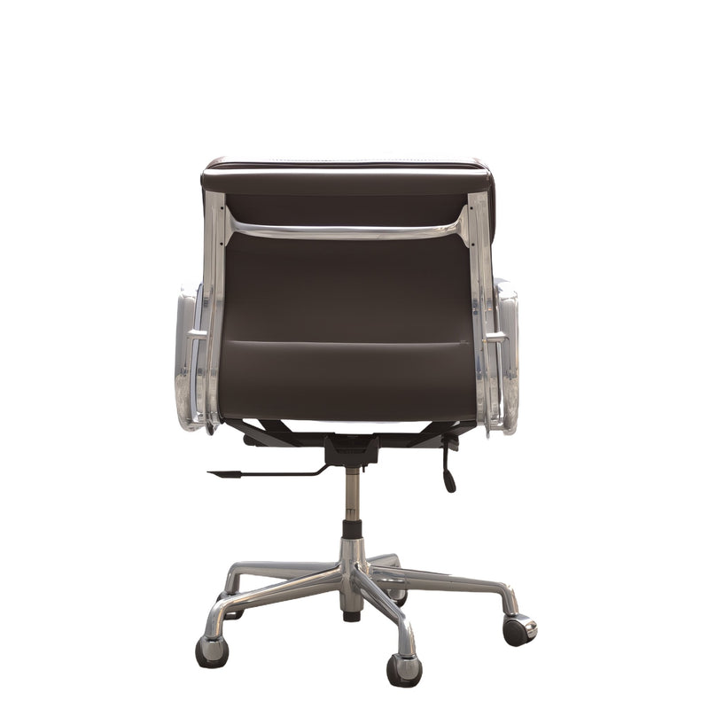 Eames EA 435 Soft Pad Black Leather Office Chair, Low Back by ICF - REHAUS - ICF