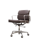 Eames EA 435 Soft Pad Black Leather Office Chair, Low Back by ICF - REHAUS - ICF