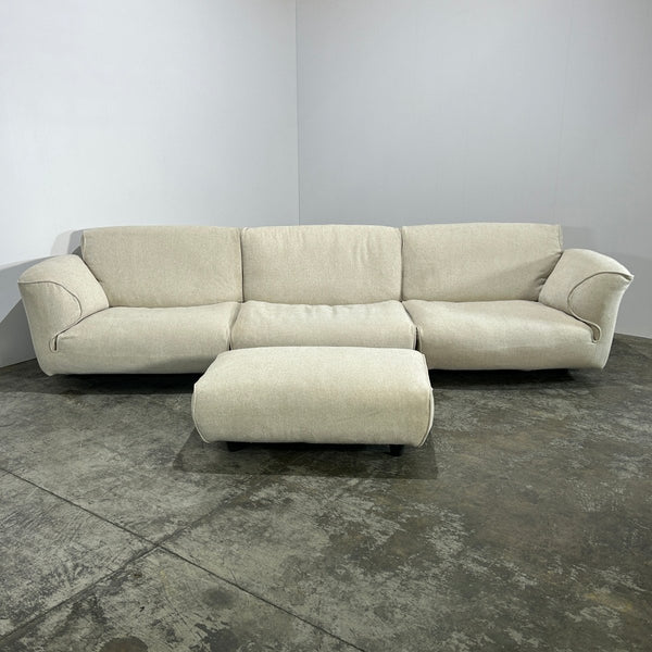 Edra Grande Soffice Sofa and Footstool by Francesco Binfaré @ REHAUS