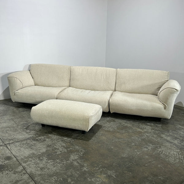 Edra Grande Soffice Sofa and Footstool by Francesco Binfaré @ REHAUS