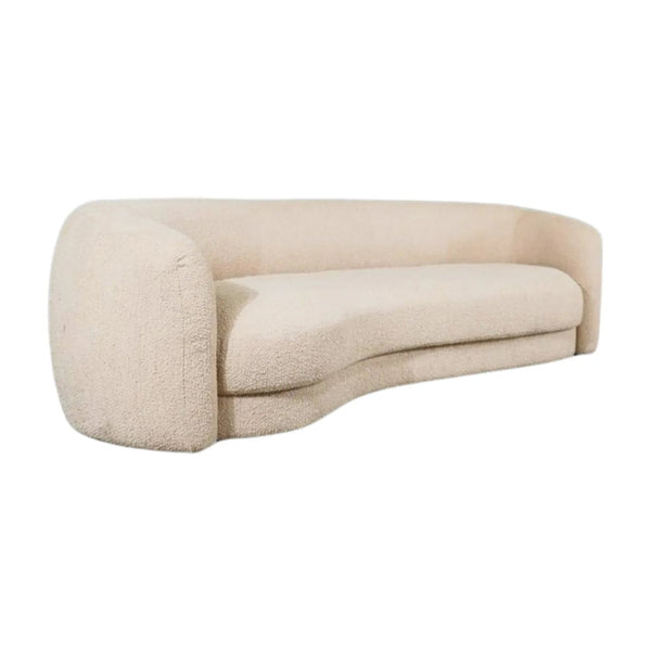 Eichholtz Blaine Curved Sofa in Beige Boucle - REHAUS - Eichholtz