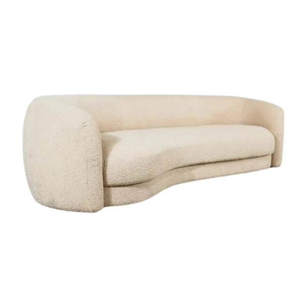 Eichholtz Blaine Curved Sofa in Beige Boucle - REHAUS - Eichholtz