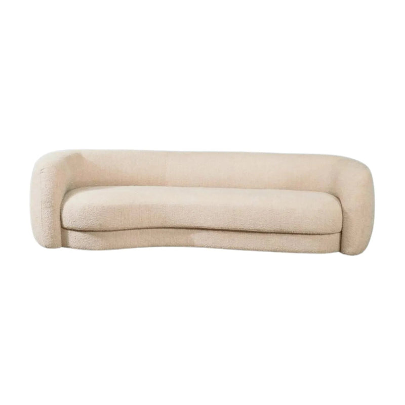 Eichholtz Blaine Curved Sofa in Beige Boucle - REHAUS - Eichholtz