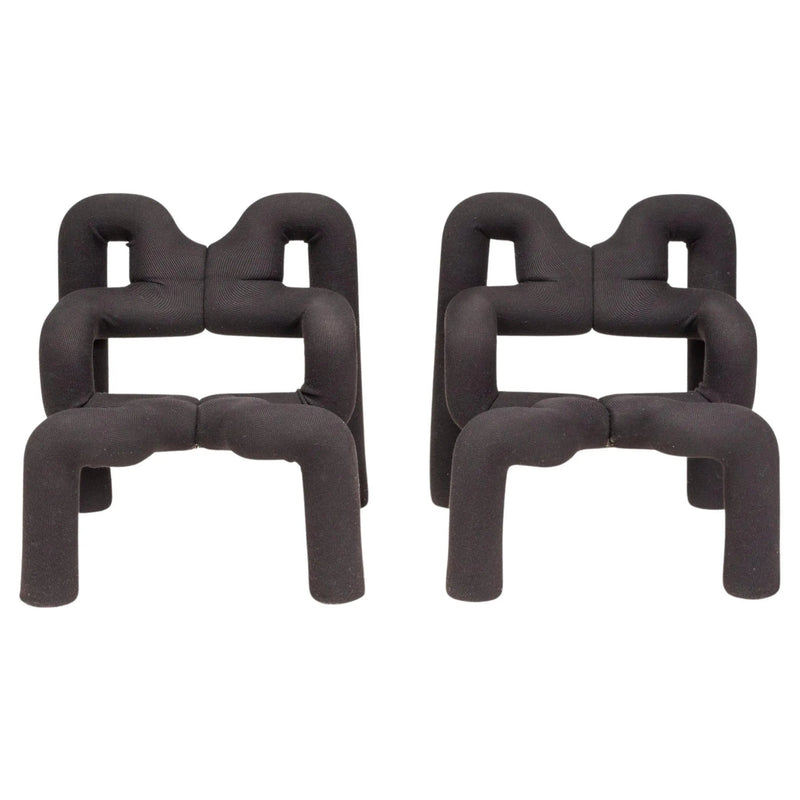 Ekstrem Black Lounge Chairs by Terje Ekstrøm, Set of 2 - REHAUS - Terje Ekstrøm