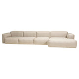 HAY Mags Soft Grey Fabric Modular 4 Seater Sofa