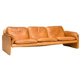 De Sede DS-61 Cedar Brown Leather Sofa, 1972