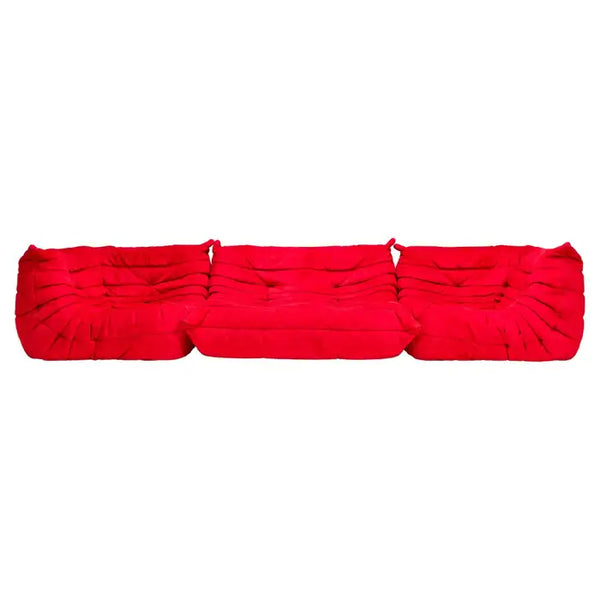 Ligne Roset by Michel Ducaroy Togo Red Sofas, Set of 3