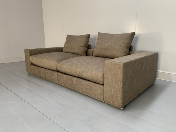 Flexform Groundpiece Sofa & 2 Armchair Suite - In Woven Linen @ REHAUS
