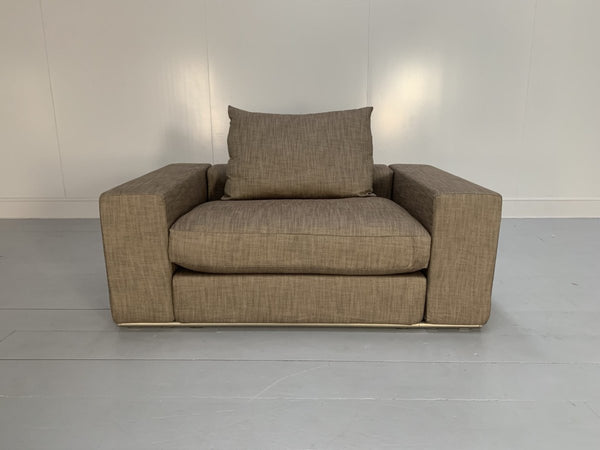 Flexform Groundpiece Sofa & 2 Armchair Suite - In Woven Linen @ REHAUS