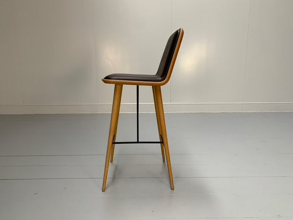 Fredericia Spine Counter Bar Stools - In Brown Leather & Oak (10 Available) @ REHAUS