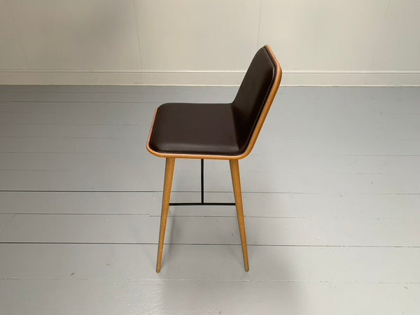 Fredericia Spine Counter Bar Stools - In Brown Leather & Oak (10 Available) @ REHAUS