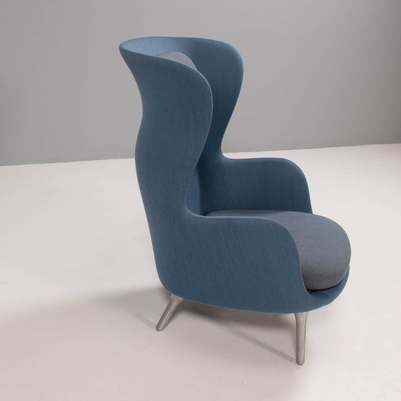 Fritz Hansen by Jaime Hayon Blue & Grey RO Lounge Chair - REHAUS - jaime Hayon