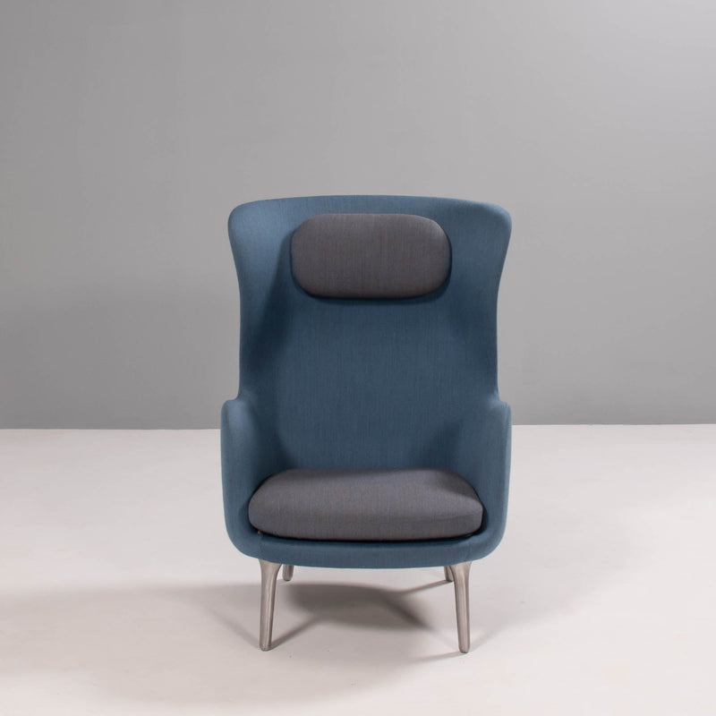 Fritz Hansen by Jaime Hayon Blue & Grey RO Lounge Chair - REHAUS - jaime Hayon