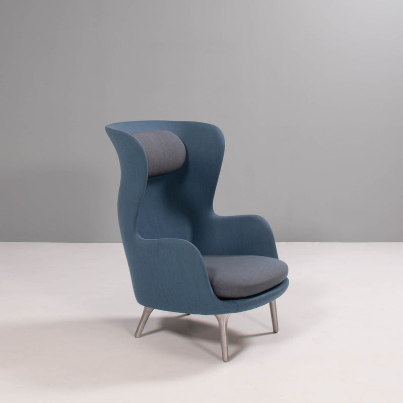 Fritz Hansen by Jaime Hayon Blue & Grey RO Lounge Chair - REHAUS - jaime Hayon