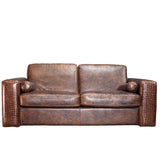 Gamma Arredamenti Brown Crocodile Leather 2 Seater Kelly Sofa @ REHAUS