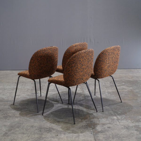 Gubi Beetle Dining Chairs by GamFratesi Upholstered with Ria by Kvadrat Raf Simons - REHAUS - Gubi/Kvadrat Raf Simons