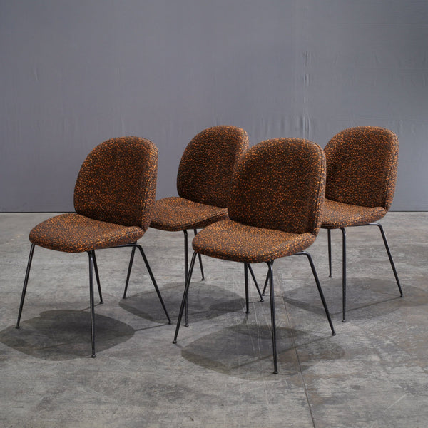 Gubi Beetle Dining Chairs by GamFratesi Upholstered with Ria by Kvadrat Raf Simons - REHAUS - Gubi/Kvadrat Raf Simons