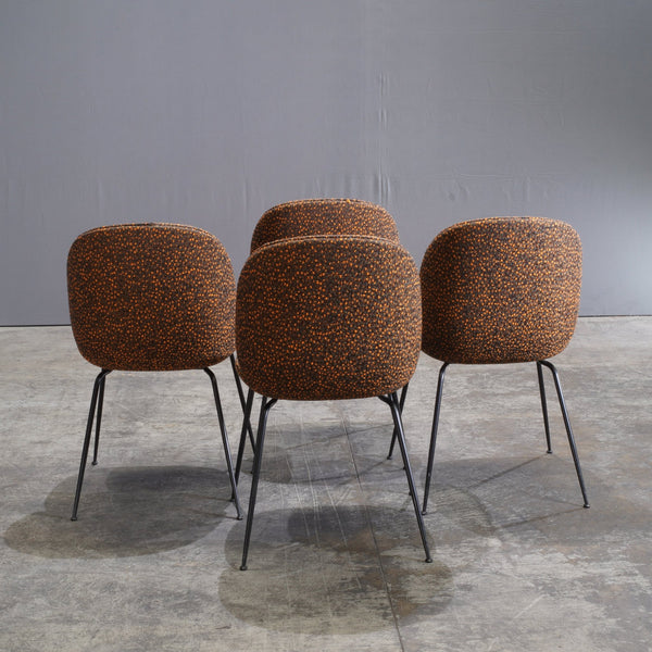 Gubi Beetle Dining Chairs by GamFratesi Upholstered with Ria by Kvadrat Raf Simons - REHAUS - Gubi/Kvadrat Raf Simons