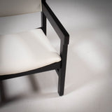 Hans J. Wegner Mid Century Black and White Armchair for GETAMA - REHAUS - Hans Wegner