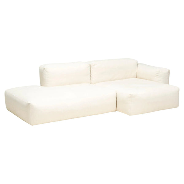 HAY Mags Soft Low Cream Fabric Modular Corner Sofa - REHAUS - HAY