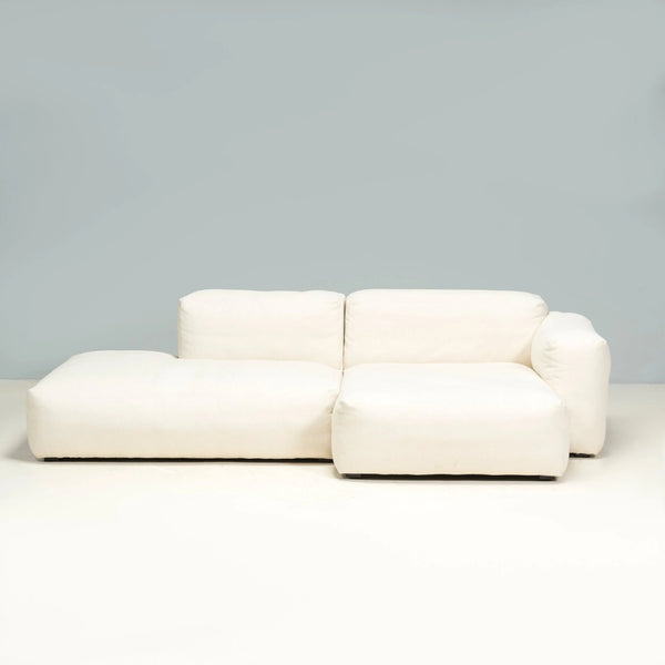 HAY Mags Soft Low Cream Fabric Modular Corner Sofa - REHAUS - HAY