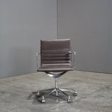 ICF Brown Leather and Aluminium Una Office Chair @ REHAUS