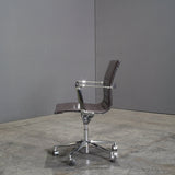 ICF Brown Leather and Aluminium Una Office Chair @ REHAUS