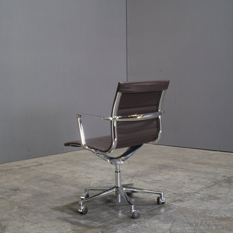 ICF Brown Leather and Aluminium Una Office Chair @ REHAUS