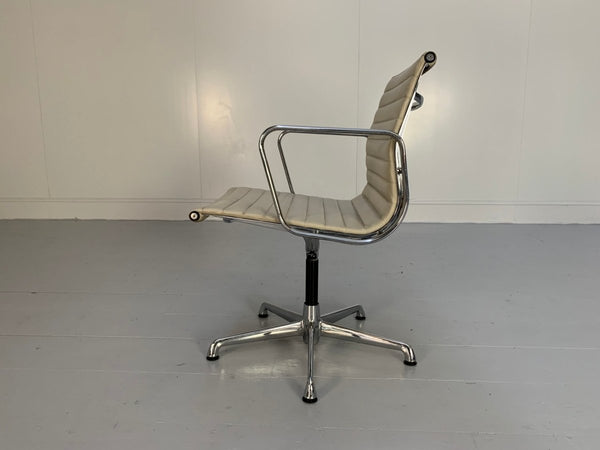 ICF Vitra Eames EA 108 Aluminium Chair - In Pale - Cream Leather @ REHAUS