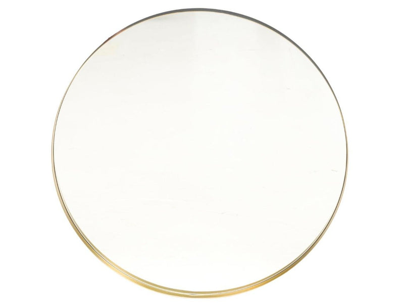 Industrial Round Mirror, Brass and Black - REHAUS - Bespoke