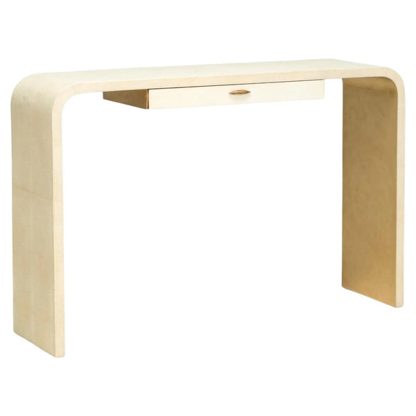 Julian Chichester Cream Faux Shagreen Rene Console Table - REHAUS - Julian Chichester