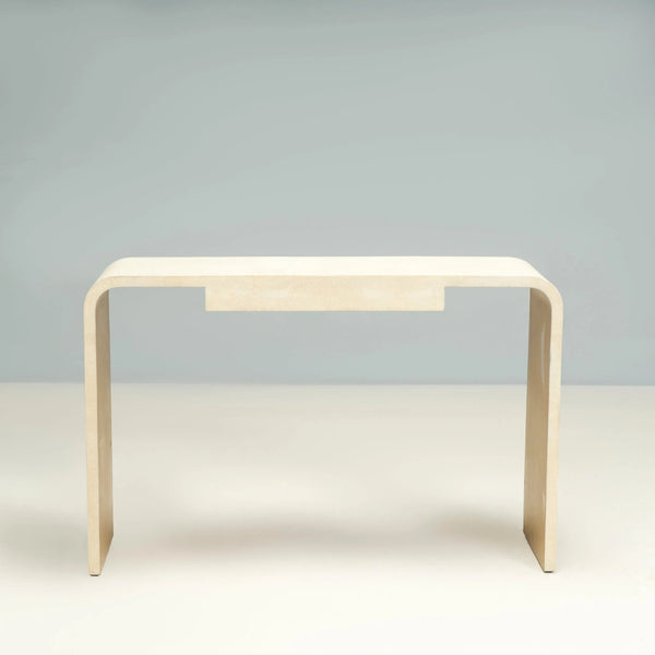 Julian Chichester Cream Faux Shagreen Rene Console Table - REHAUS - Julian Chichester