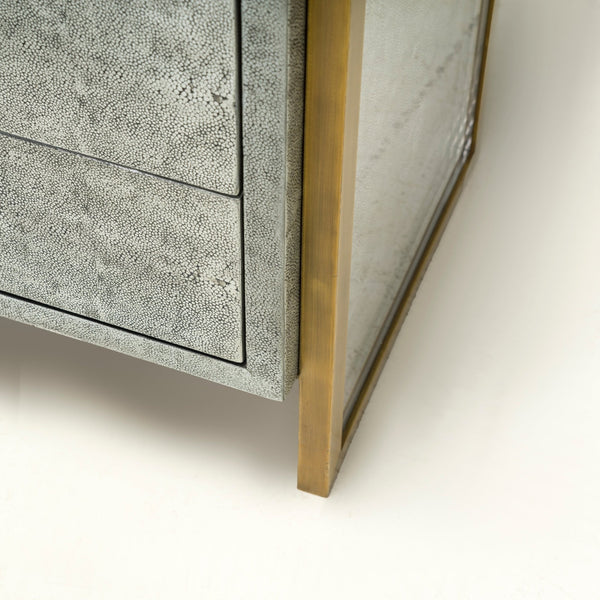 Julian Chichester Faux Shagreen Brooklyn Bedside Table - REHAUS - Julian Chichester