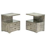 Julian Chichester Limed Black Oak Enzo Bedside Tables, Set of 2 - REHAUS - Julian Chichester