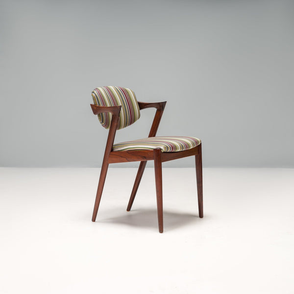 Kai Kristiansen Rosewood No 42 Chairs with Paul Smith upholstery, Set of 2 - REHAUS - Kai Kristiansen