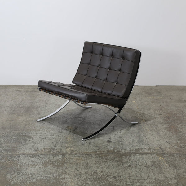 Knoll Barcelona Brown Leather Chair by Ludwig Mies van der Rohe @ REHAUS