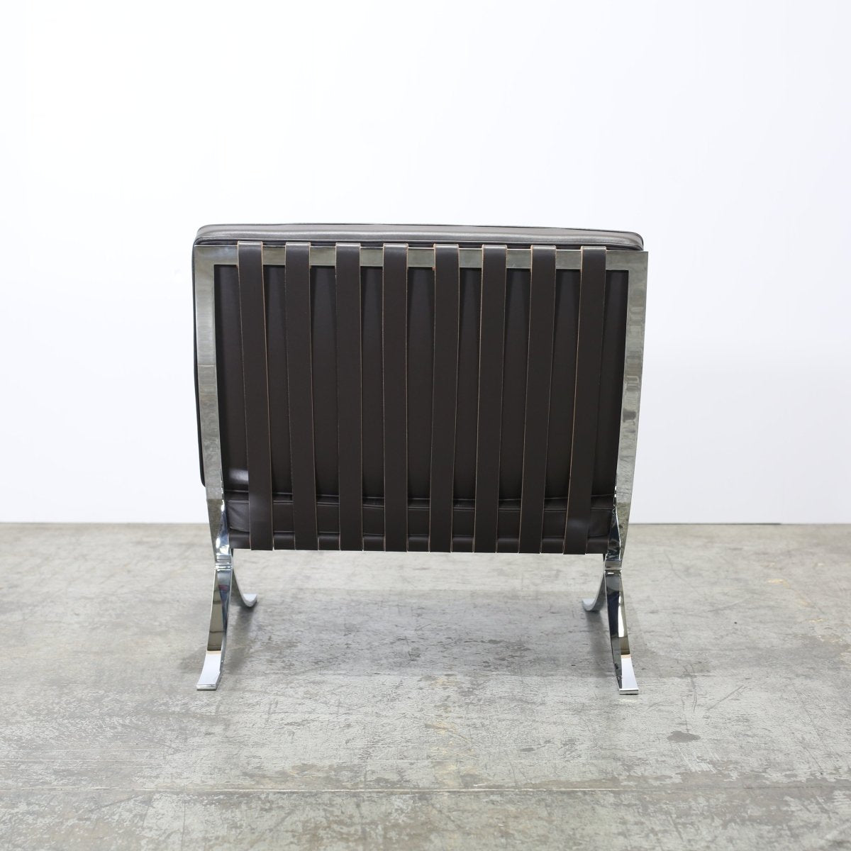 Knoll Barcelona Brown Leather Chair by Ludwig Mies van der Rohe @ REHAUS