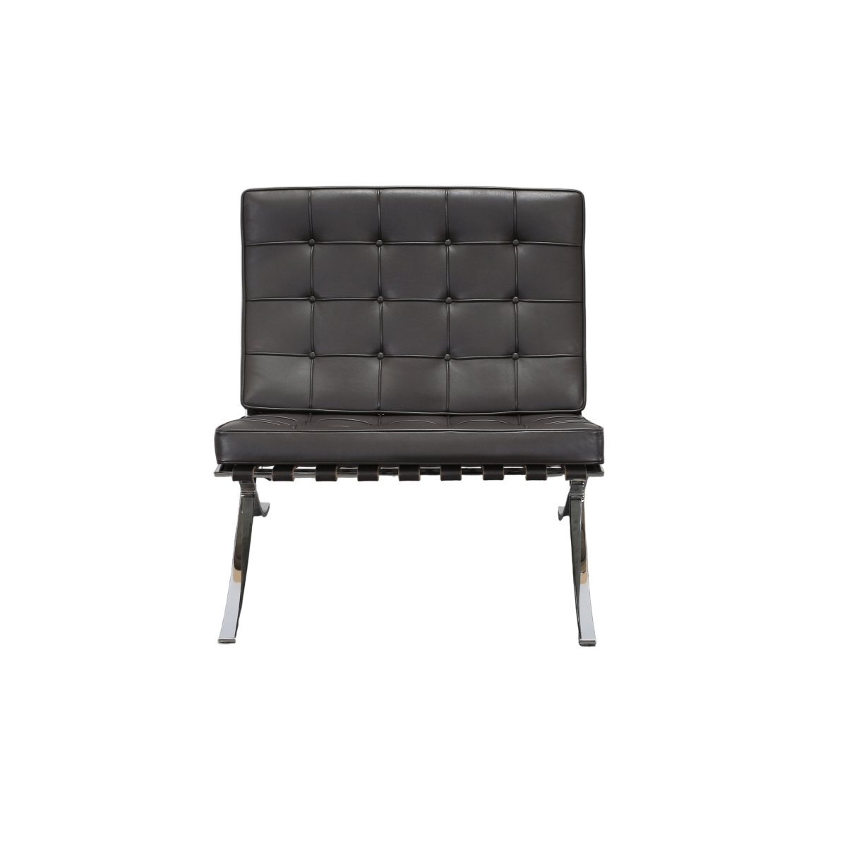 Knoll Barcelona Brown Leather Chair by Ludwig Mies van der Rohe @ REHAUS