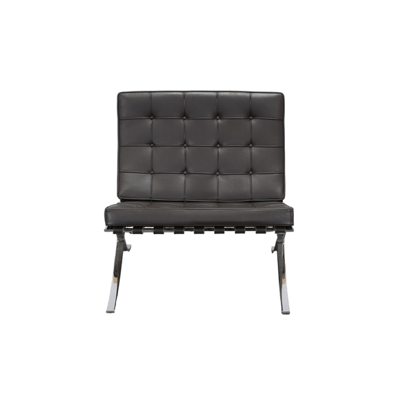 Knoll Barcelona Brown Leather Chair by Ludwig Mies van der Rohe