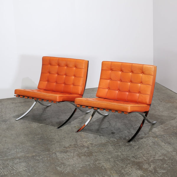 Knoll Barcelona Chairs and Footstool by Mies van der Rohe @ REHAUS