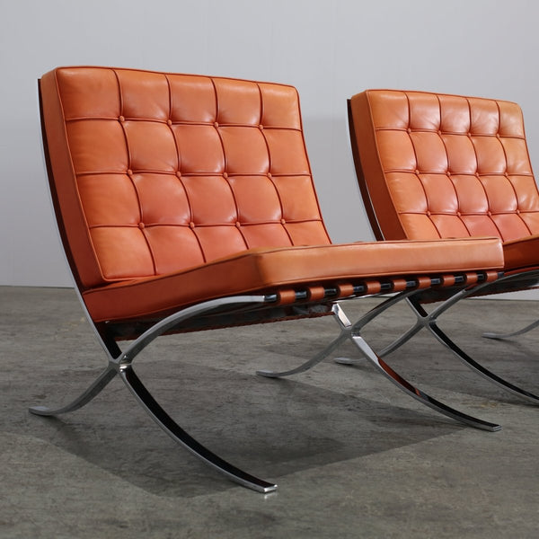 Knoll Barcelona Chairs and Footstool by Mies van der Rohe @ REHAUS