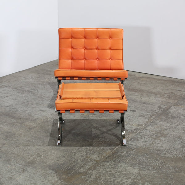 Knoll Barcelona Chairs and Footstool by Mies van der Rohe @ REHAUS